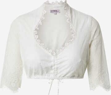 Blouse folklorique '014 Elena-Christina' MARJO en blanc : devant