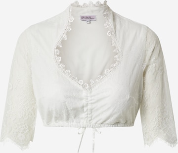 MARJO Klederdracht blouse '014 Elena-Christina' in Wit: voorkant