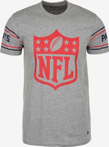 NEW ERA Shirt 'NFL Badge New England Patriots' in Grey: front