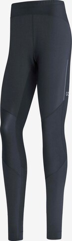 GORE WEAR Skinny Workout Pants in Black: front