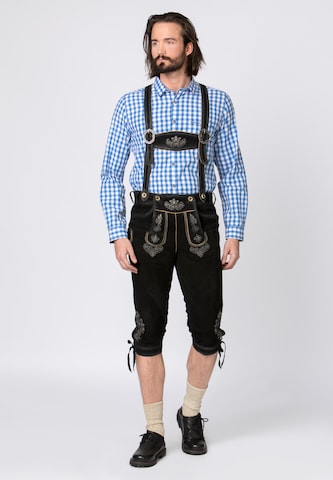STOCKERPOINT Regular Панталон в традиционен стил 'Justin' в черно: отпред