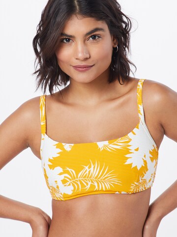 Seafolly Regular Bikini Top in Yellow: front