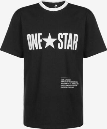 CONVERSE T-Shirt 'One Star Panel' in Schwarz: predná strana