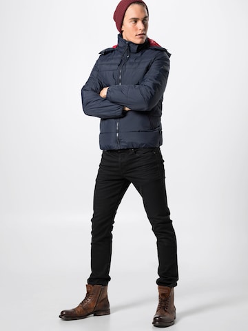 INDICODE JEANS Between-Season Jacket 'Juan Diego' in Blue