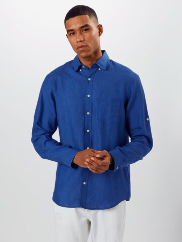 BRAX Comfort Fit Hemd 'Dirk' in Blau: Vorderseite