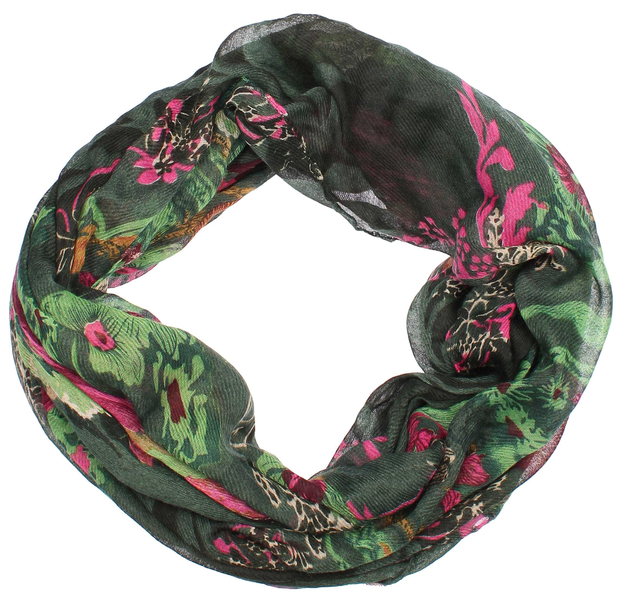 MYMO Schal in Grün: Vorderseite