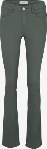 Skinny Pantaloni de la heine pe verde: față