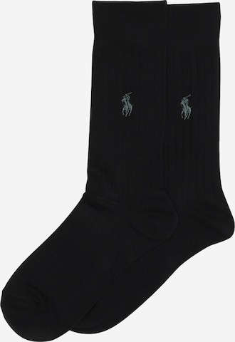 Polo Ralph Lauren Sokken 'RIB EGYPTIAN-SOCKS-2 PACK' in Zwart: voorkant