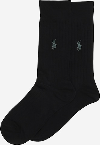 Polo Ralph Lauren - Meias 'RIB EGYPTIAN-SOCKS-2 PACK' em preto: frente