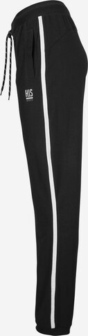 H.I.S Tapered Sporthose in Schwarz