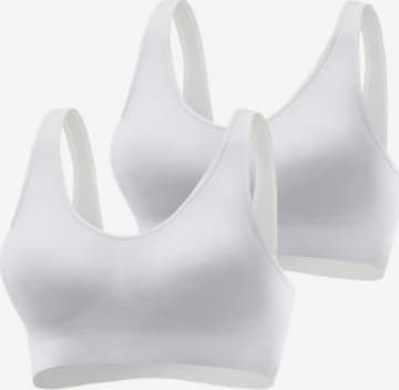 PETITE FLEUR Bralette Bra in White: front