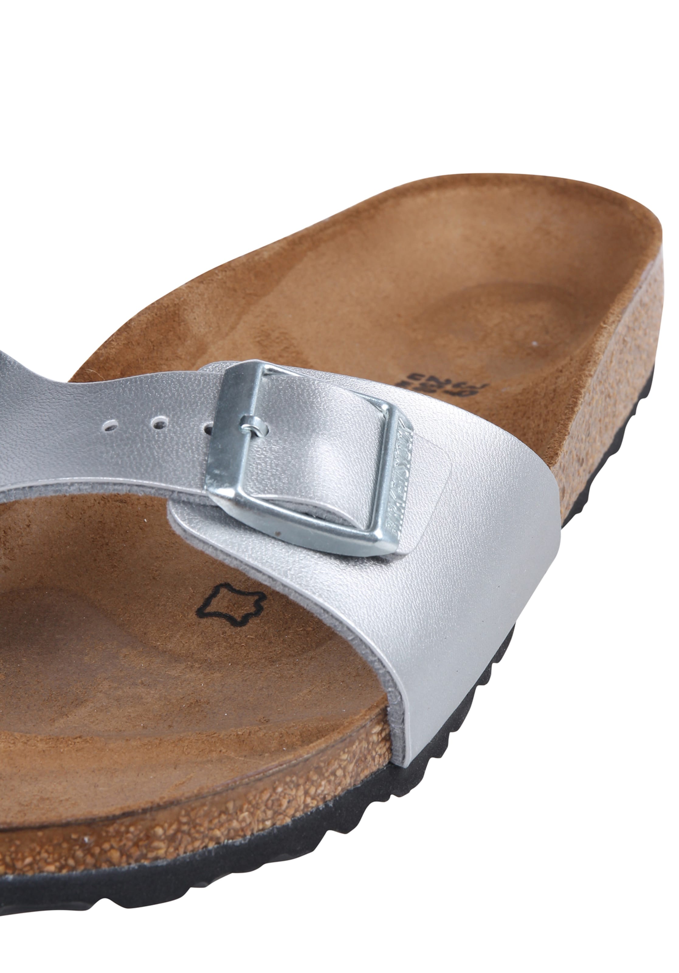 BIRKENSTOCK Žabky 'Madrid' – stříbrná