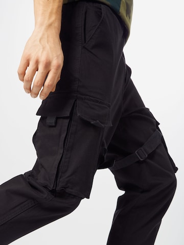 Urban Classics Tapered Cargo Pants 'Tactical' in Black