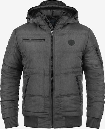 BLEND Winter Jacket 'Boris Teddy' in Grey: front