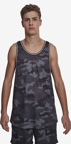 Urban Classics Tanktop 'Camo Mesh' in Grau: predná strana