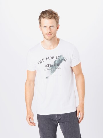 EINSTEIN & NEWTON - Ajuste regular Camiseta 'Green Atelier ' en blanco: frente