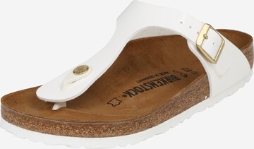 BIRKENSTOCK - Sandalias de dedo 'Gizeh' en blanco: frente