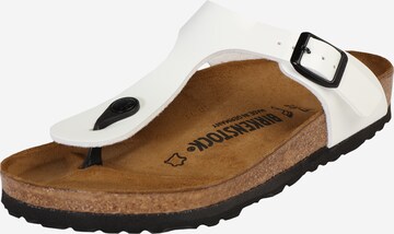 Infradito 'Gizeh' di BIRKENSTOCK in bianco: frontale