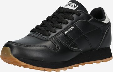 Baskets basses SKECHERS en noir : devant