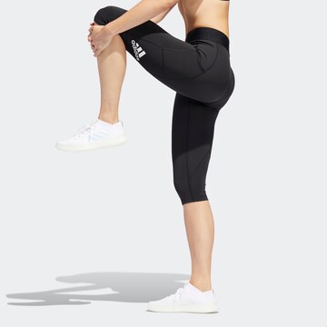 Skinny Pantaloni sport de la ADIDAS PERFORMANCE pe negru