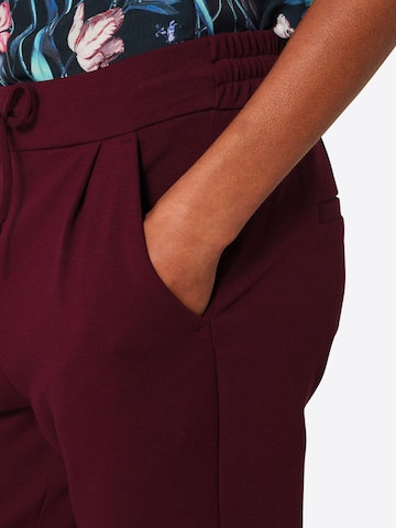 VERO MODA Tapered Bandplooibroek 'Eva' in Rood