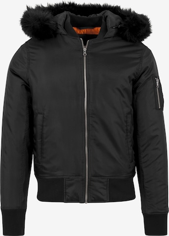 Urban Classics Between-Season Jacket in Black: front