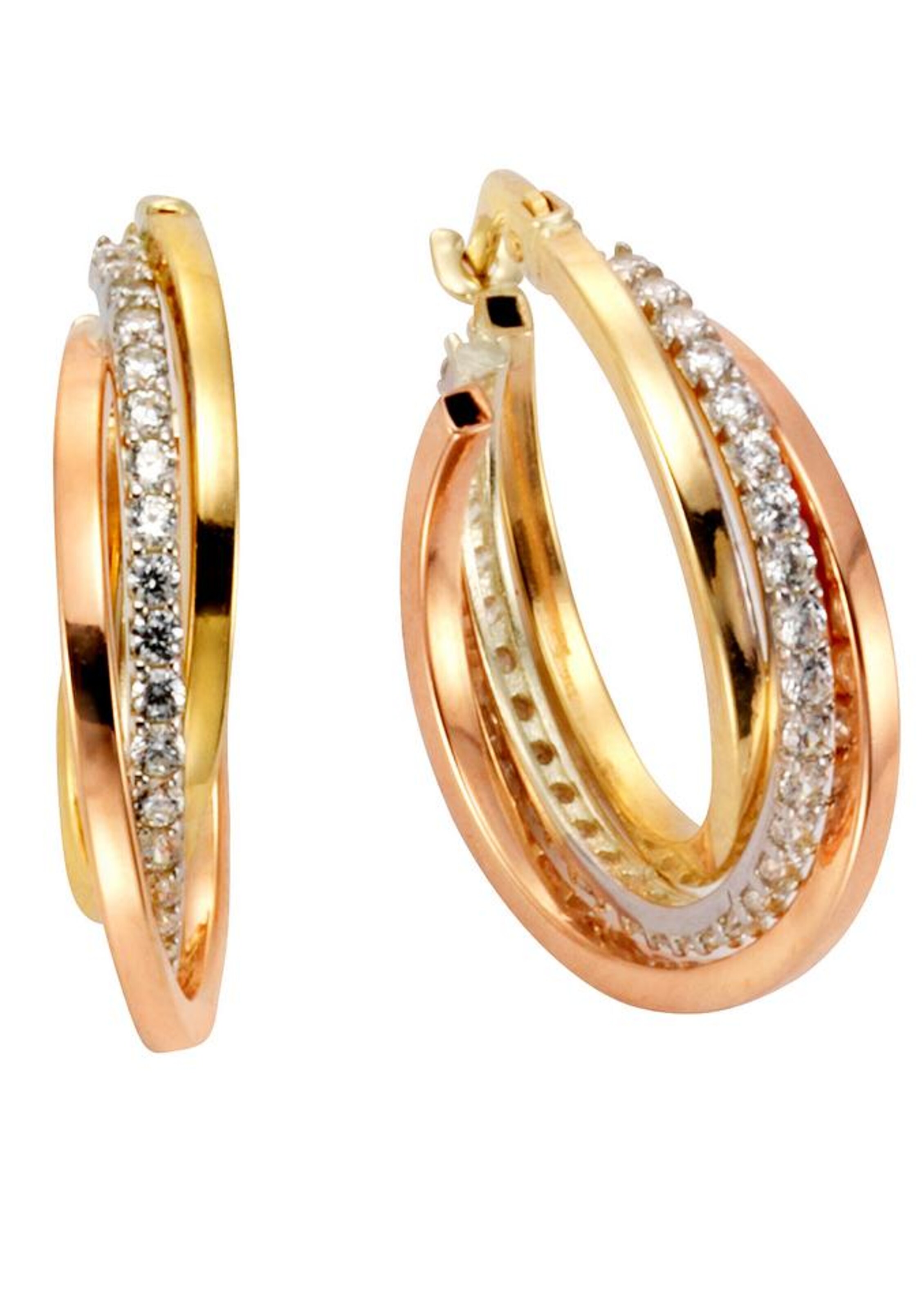 Boucles d'oreilles FIRETTI en or : devant