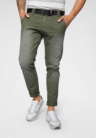 Tommy Jeans Slimfit Chinohose in Grün: Vorderseite