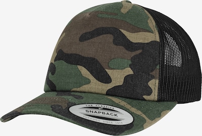 Cappello da baseball Flexfit di colore verde / cachi / oliva / nero, Visualizzazione prodotti