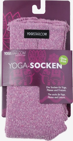 YOGISTAR.COM Athletic Socks in Pink: front