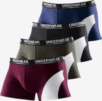 LE JOGGER Packung: Boxer, Authentic Underwear (4 Stck.) in Mischfarben: predná strana