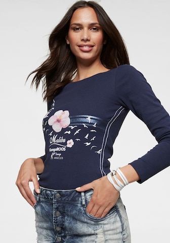 KangaROOS Longsleeve mit Print in Blau: Vorderseite