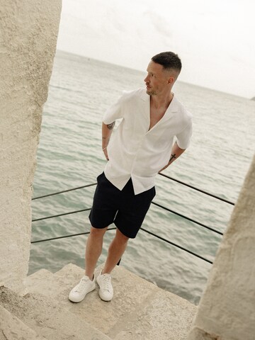 Navy Blue Shorts Look