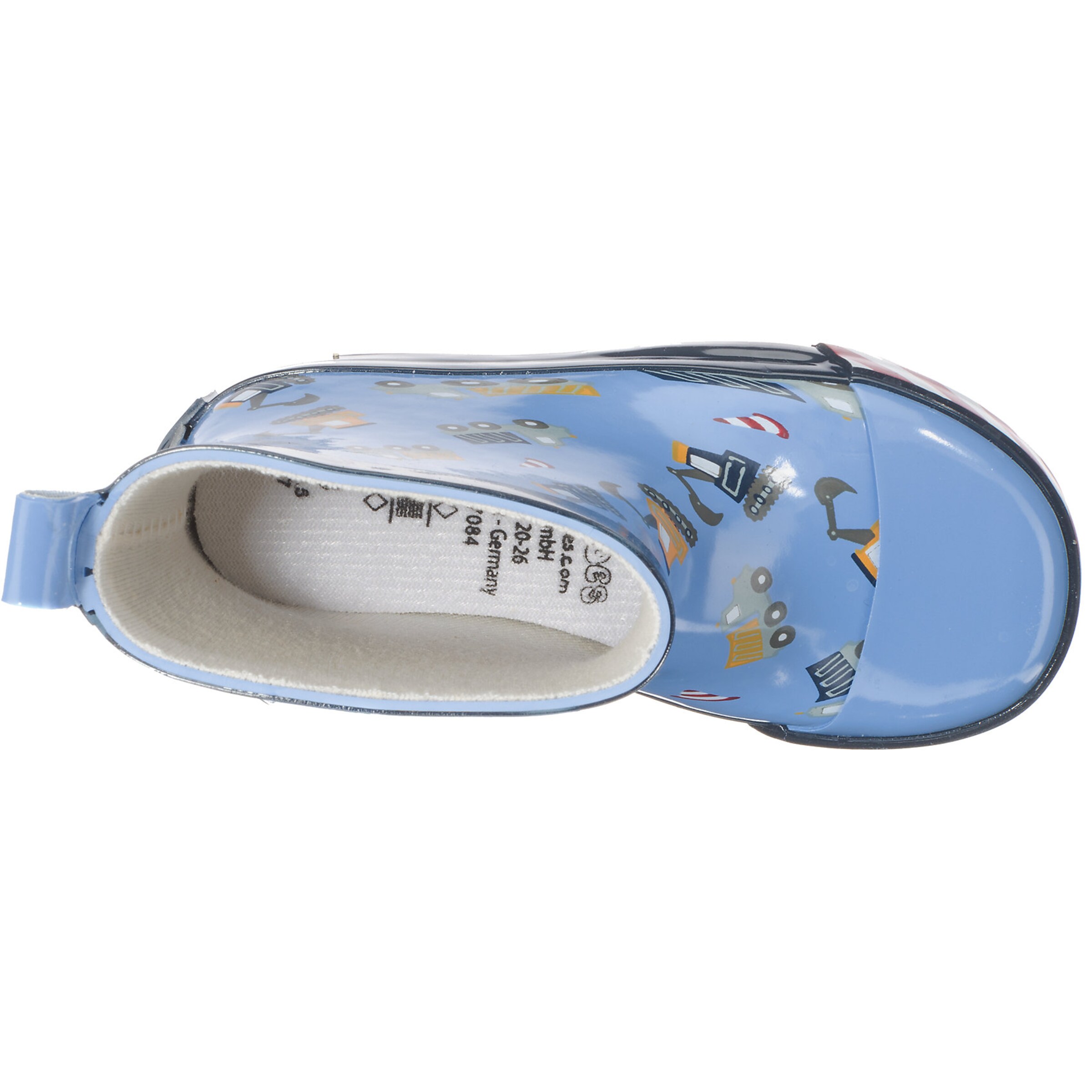 PLAYSHOES Rubber boot 'Baustelle' in Blue