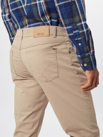 BRAX Regular Pants 'Cooper Fancy' in Beige