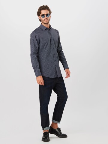 SEIDENSTICKER Slim fit Button Up Shirt in Blue