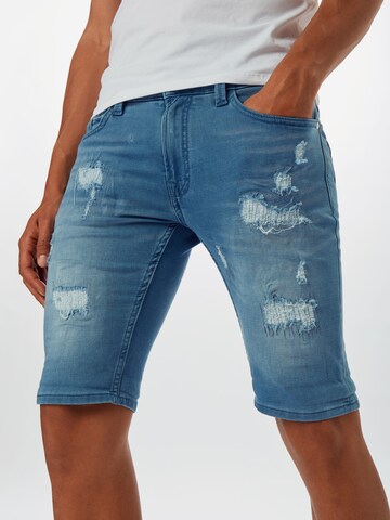 INDICODE JEANS Regular Jeansshorts 'Commercial' in Blau