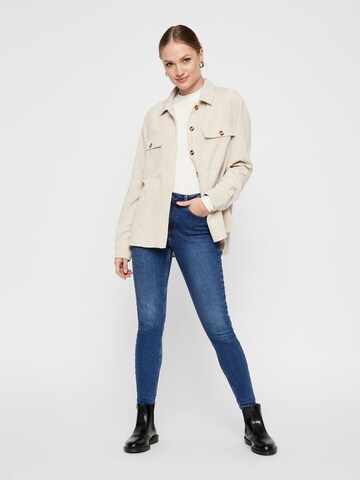 Camicia da donna 'Effi' di PIECES in beige: frontale