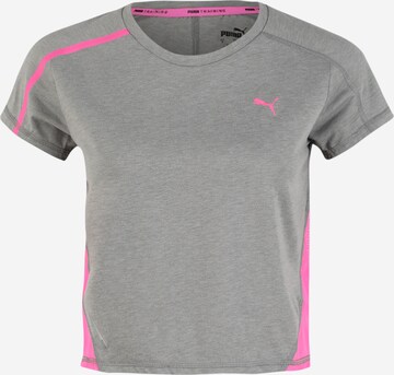 PUMA T-Shirt 'Train Panel' in Grau: predná strana