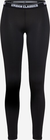 Urban Classics Skinny Leggings in Zwart: voorkant