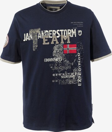 Jan Vanderstorm T-Shirt 'Sölve' in Blau: predná strana