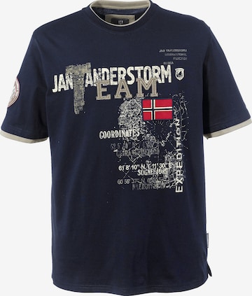 Jan Vanderstorm Shirt 'Sölve' in Blauw: voorkant