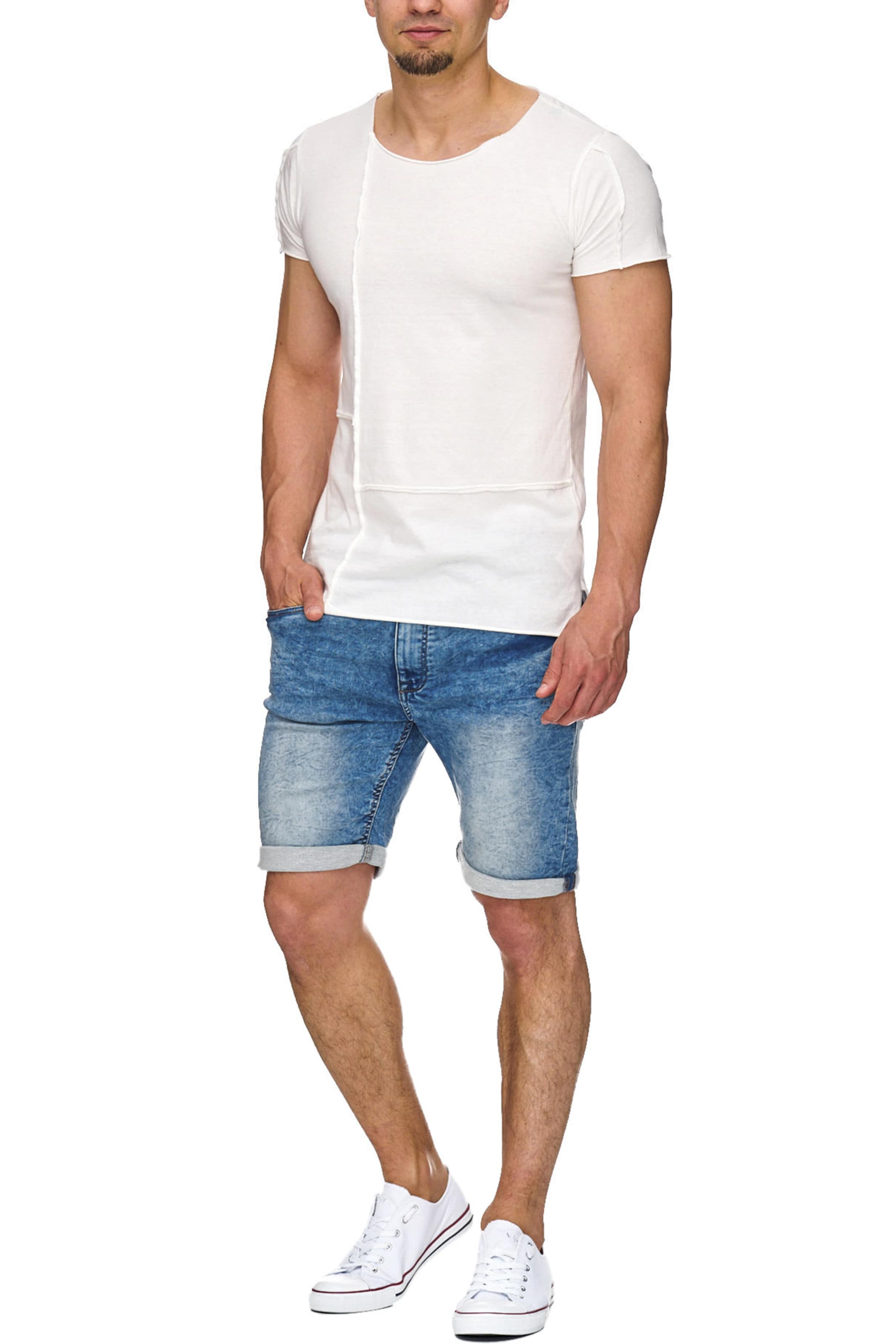 INDICODE JEANS Slim fit Pants 'Kadin Shorts' in Blue