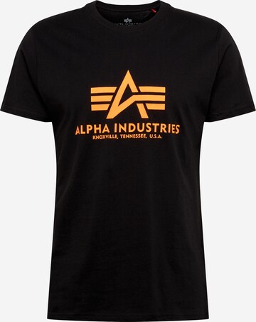 ALPHA INDUSTRIES Regular fit Тениска в черно: отпред