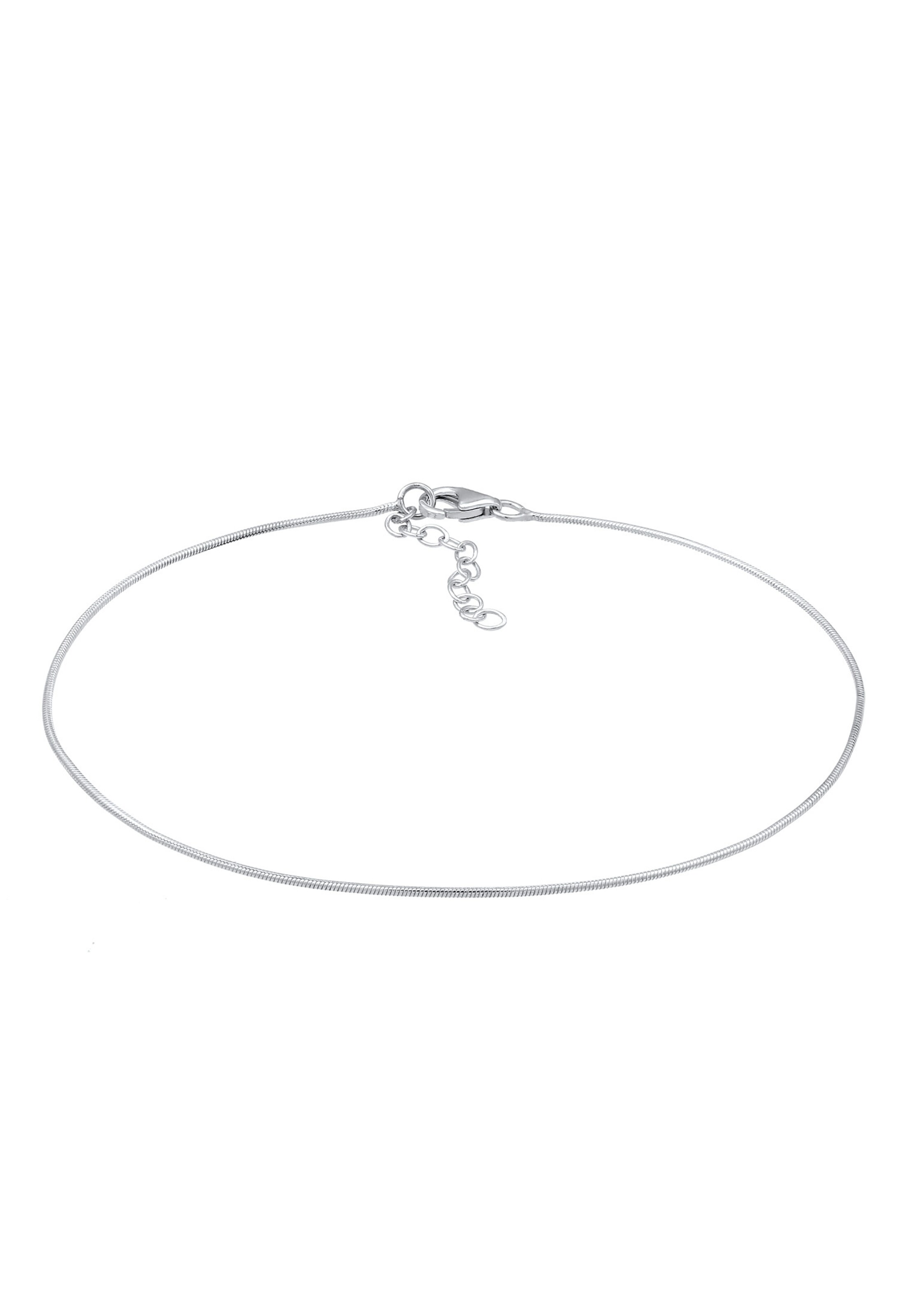 ELLI Fußschmuck Basic Kette in Silber: Vorderseite