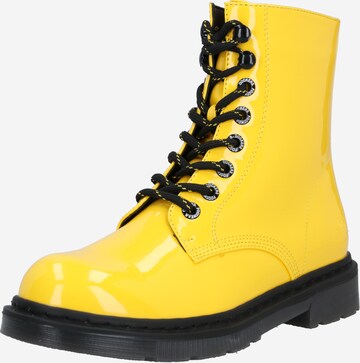 Dockers by Gerli Lace-Up Ankle Boots in Yellow: front