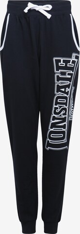 LONSDALE Tapered Pants 'Marldon' in Black: front