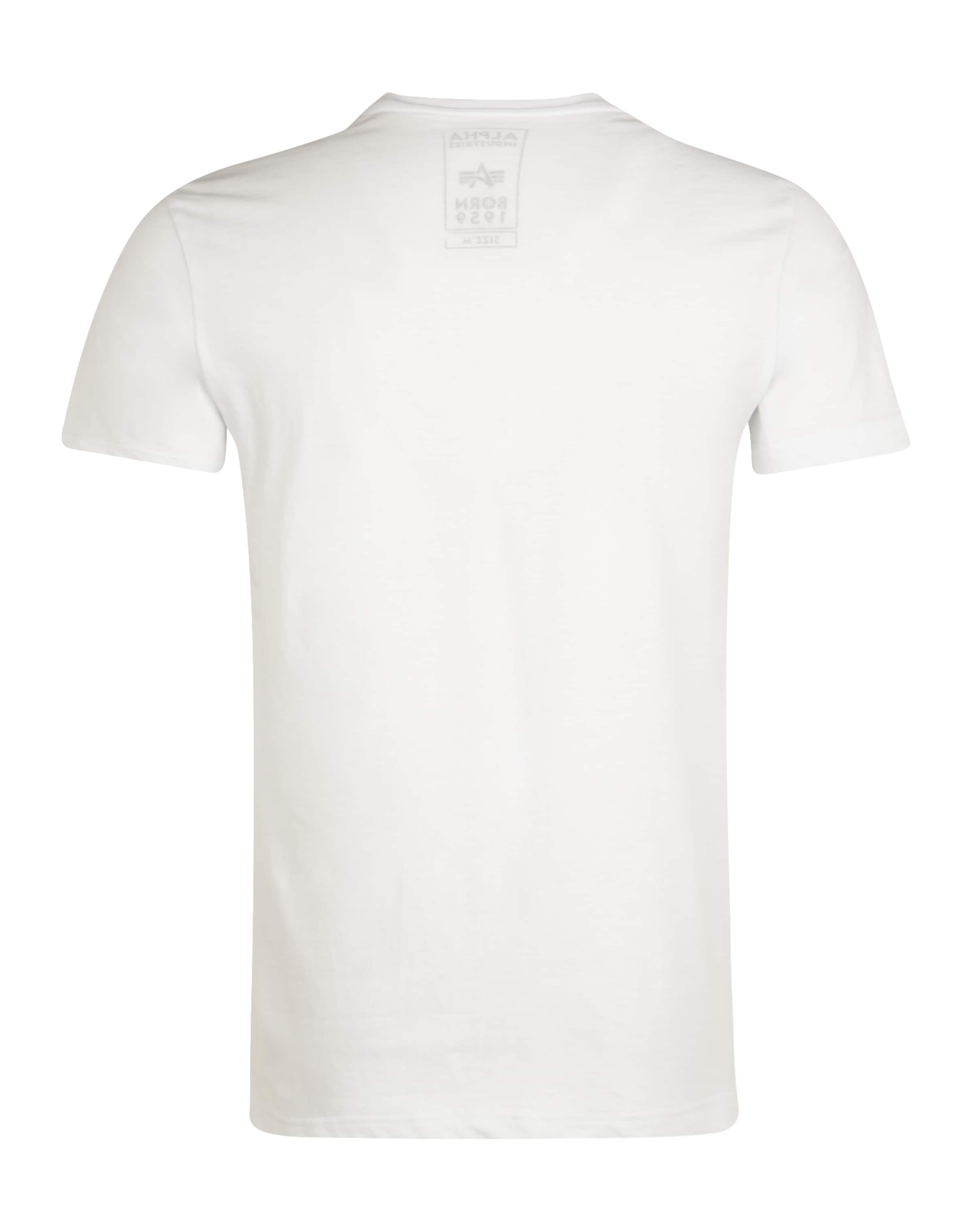 ALPHA INDUSTRIES Tričko - Biela