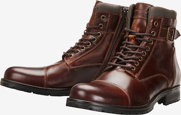 JACK & JONES Lace-Up Boots 'Albany' in Brown