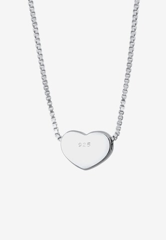 ELLI Halsband 'Herz' i silver